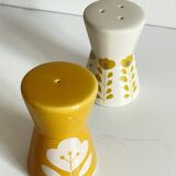 Vintage Scandinavian style ceramic salt and pepper shakers