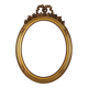 Old oval frame & glass 64x48 rebate 50x40 cm gilded stucco wood gold leaf
