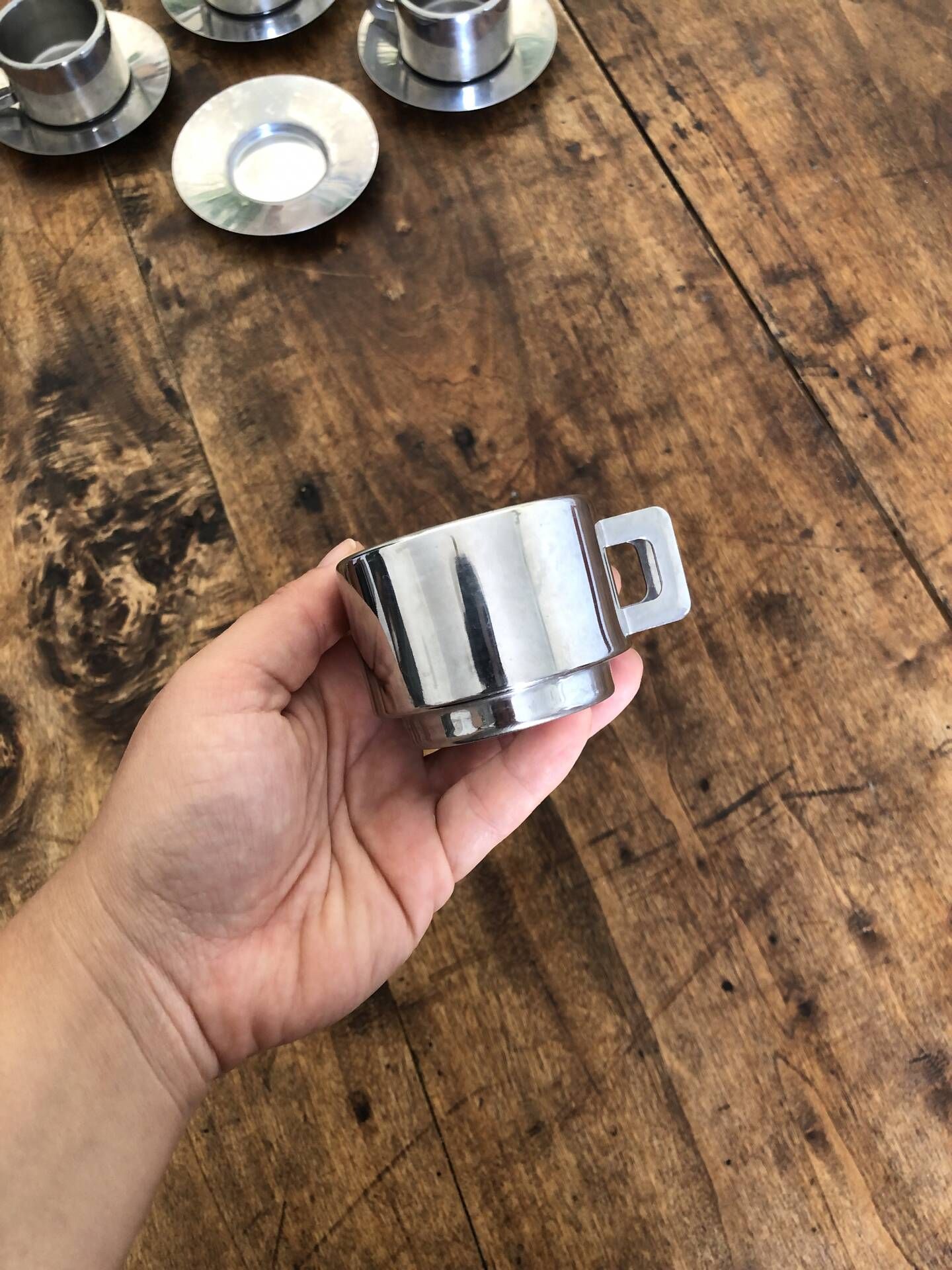 Lot de 4 tasses Casalinghi inox
