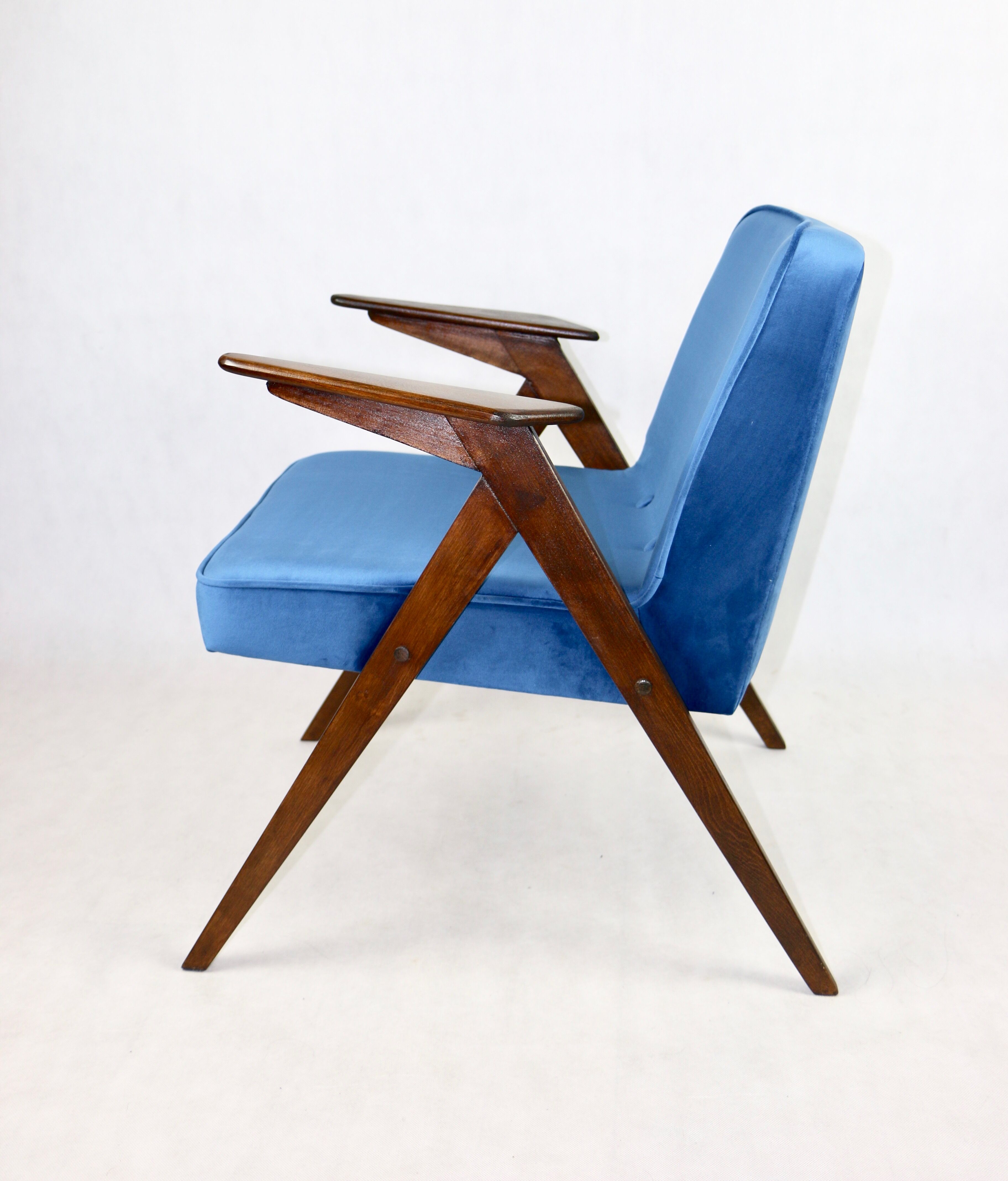Blue Ocean Bunny Armchair by Józef Chierowski 1970s