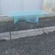Table basse vintage verre opaque