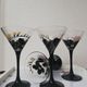 4 glasses with Luminarc Domino series Anaïs vintage black feet