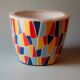 Ceramic vase decorated with modernist mosaic in trencadís style (Gaudí. Barcelona).
