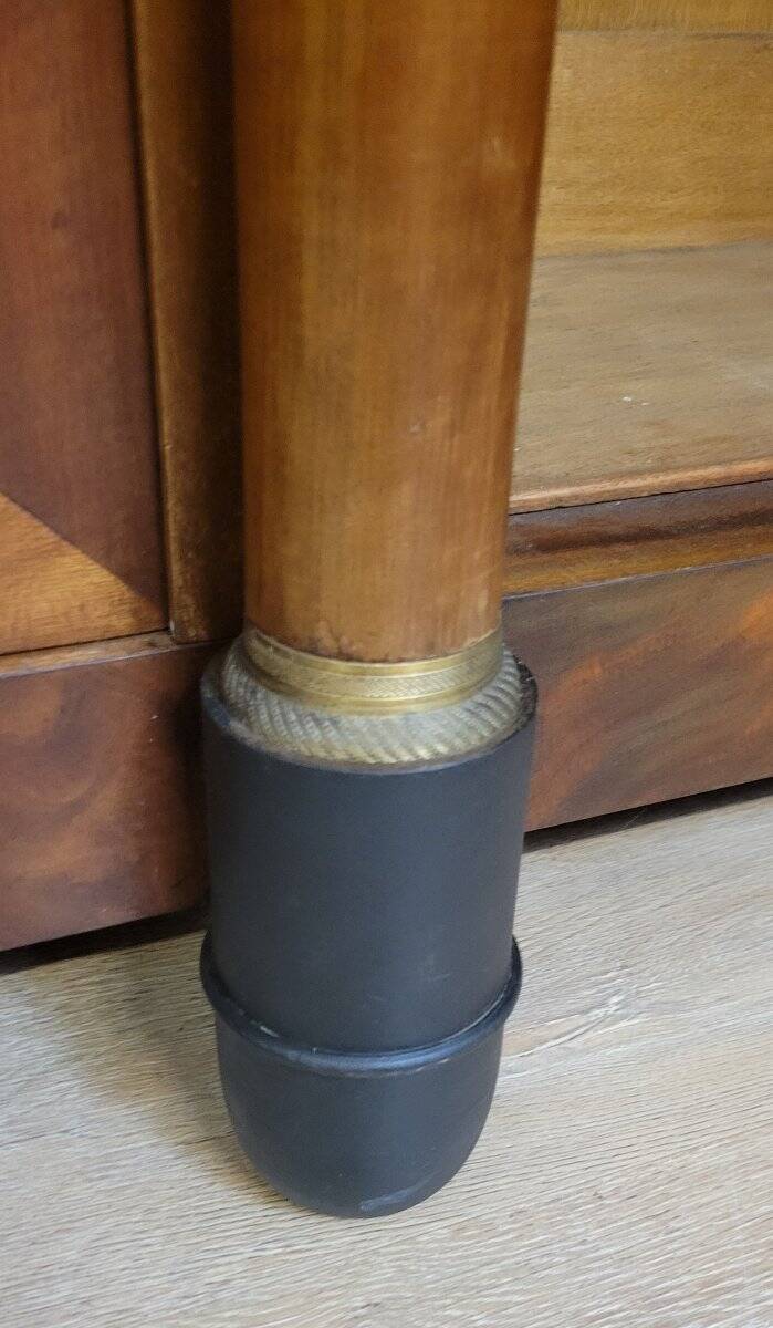 Empire mahogany three-door bookcase circa 1880-1900