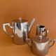 Silver metal teapot