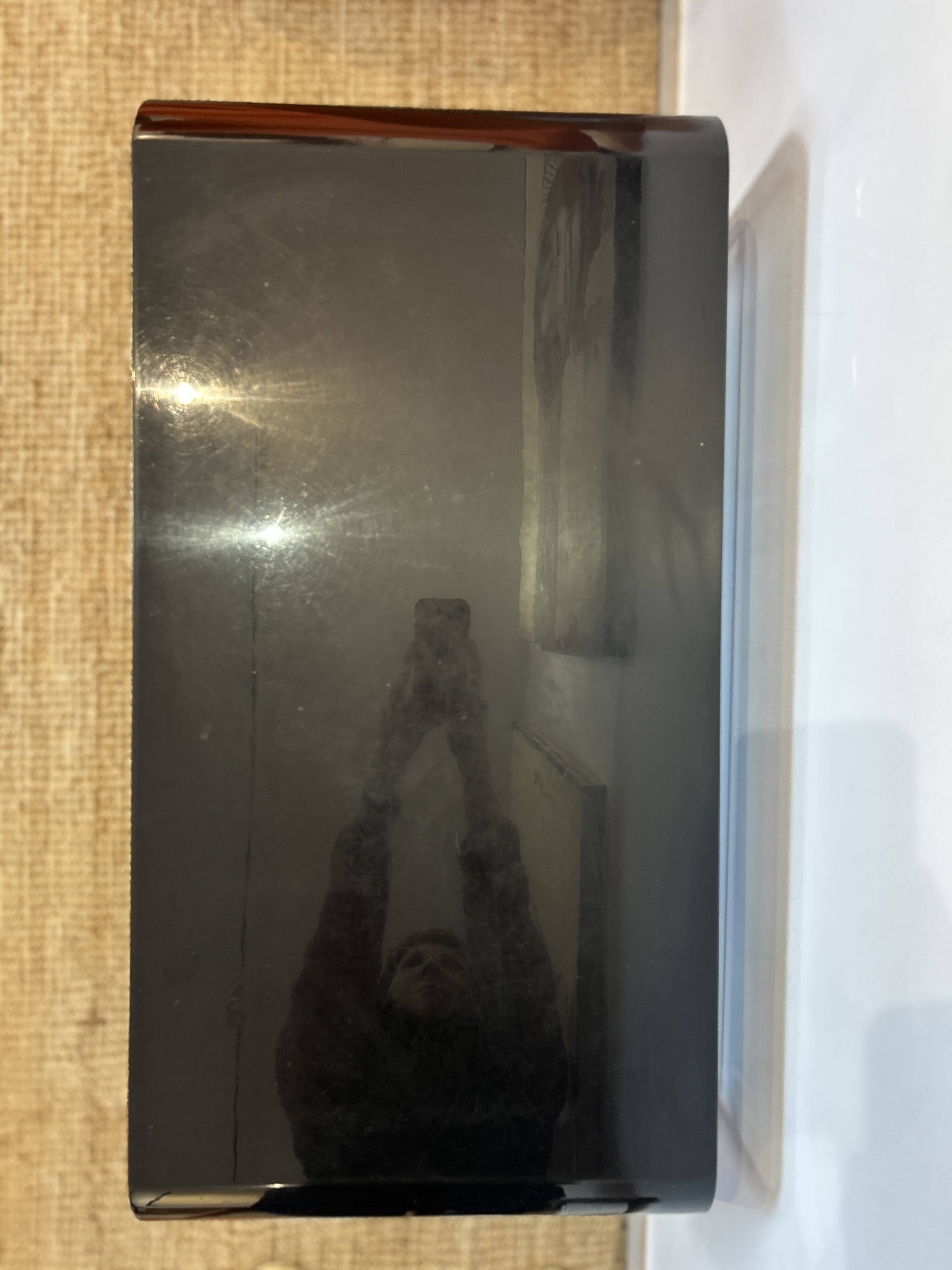 Side table with tulip base in chrome