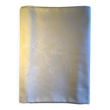 Nappe damassée jaune pâle et crème