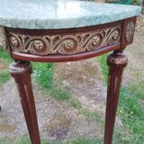 Console ancienne style louis xvi avec plateau marbre