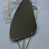Vintage gold metal mirror 33x61cm