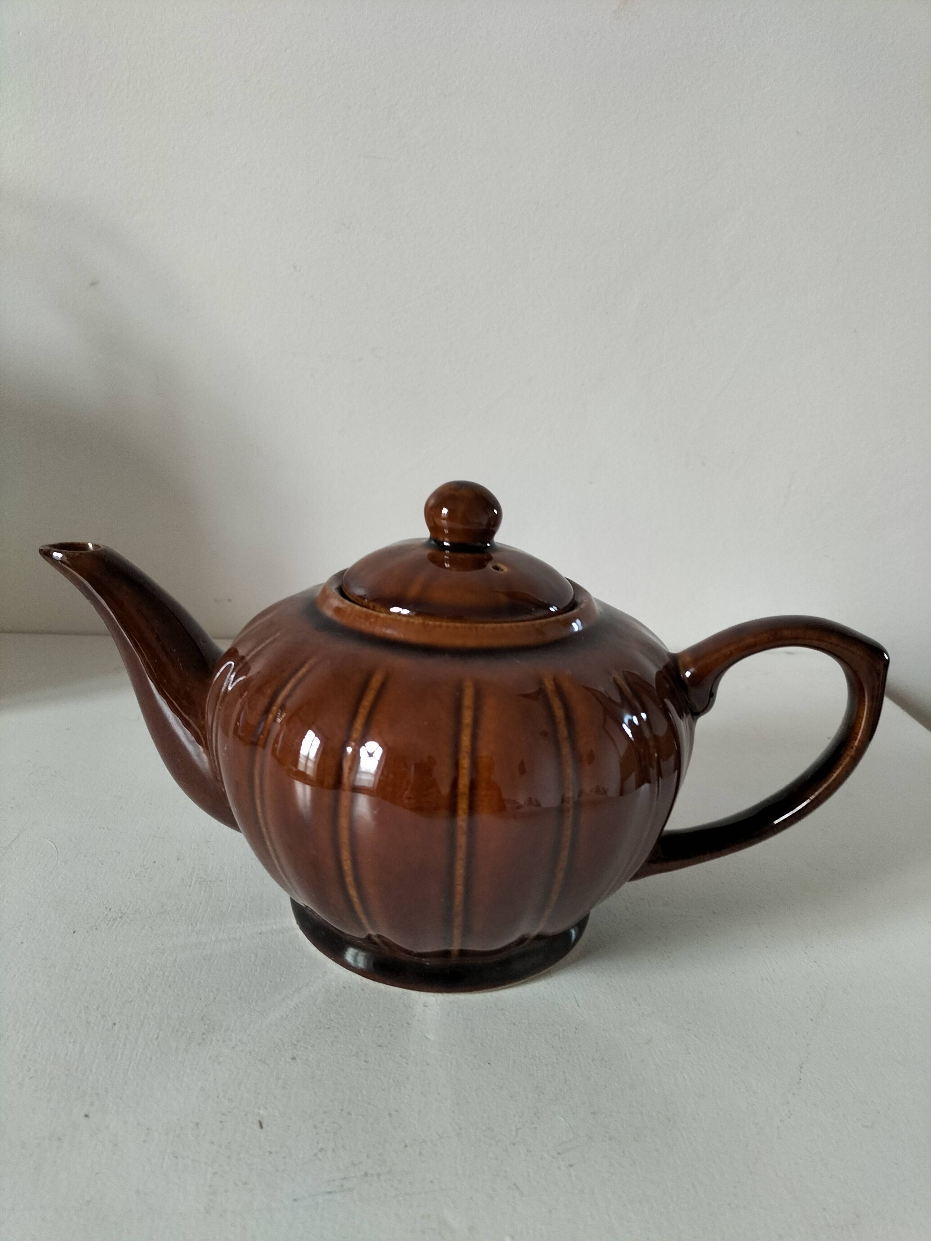 Chinese pumpkin shaped teapot