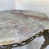Table basse laiton et marbre