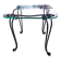 1950s coffee table in wrought iron and glass top