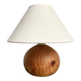 Wooden lamp, cotton shade