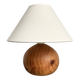 Wooden lamp, cotton shade