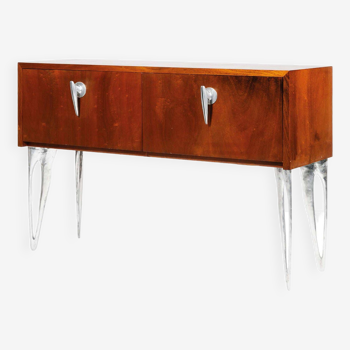 Sideboard from studio wunderkammer in rosewood and cast aluminum