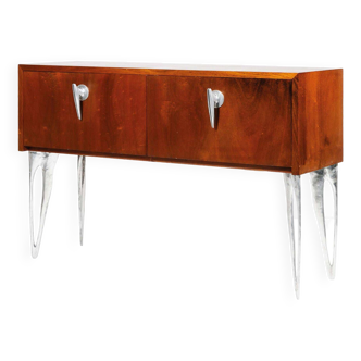 Sideboard from studio wunderkammer in rosewood and cast aluminum