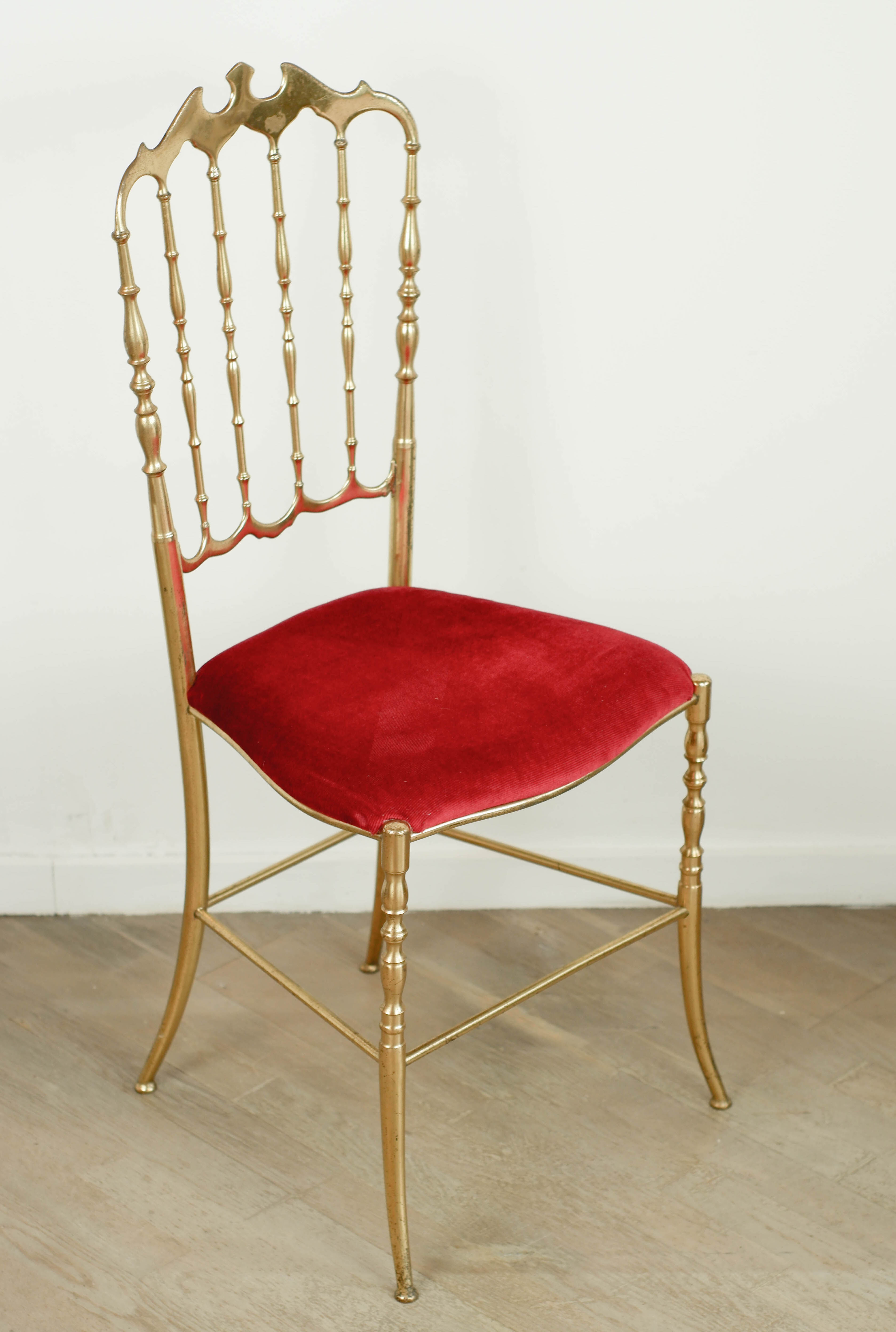 Chiavari brass chair
