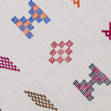 Berber white bohemian carpet 145x225 cm