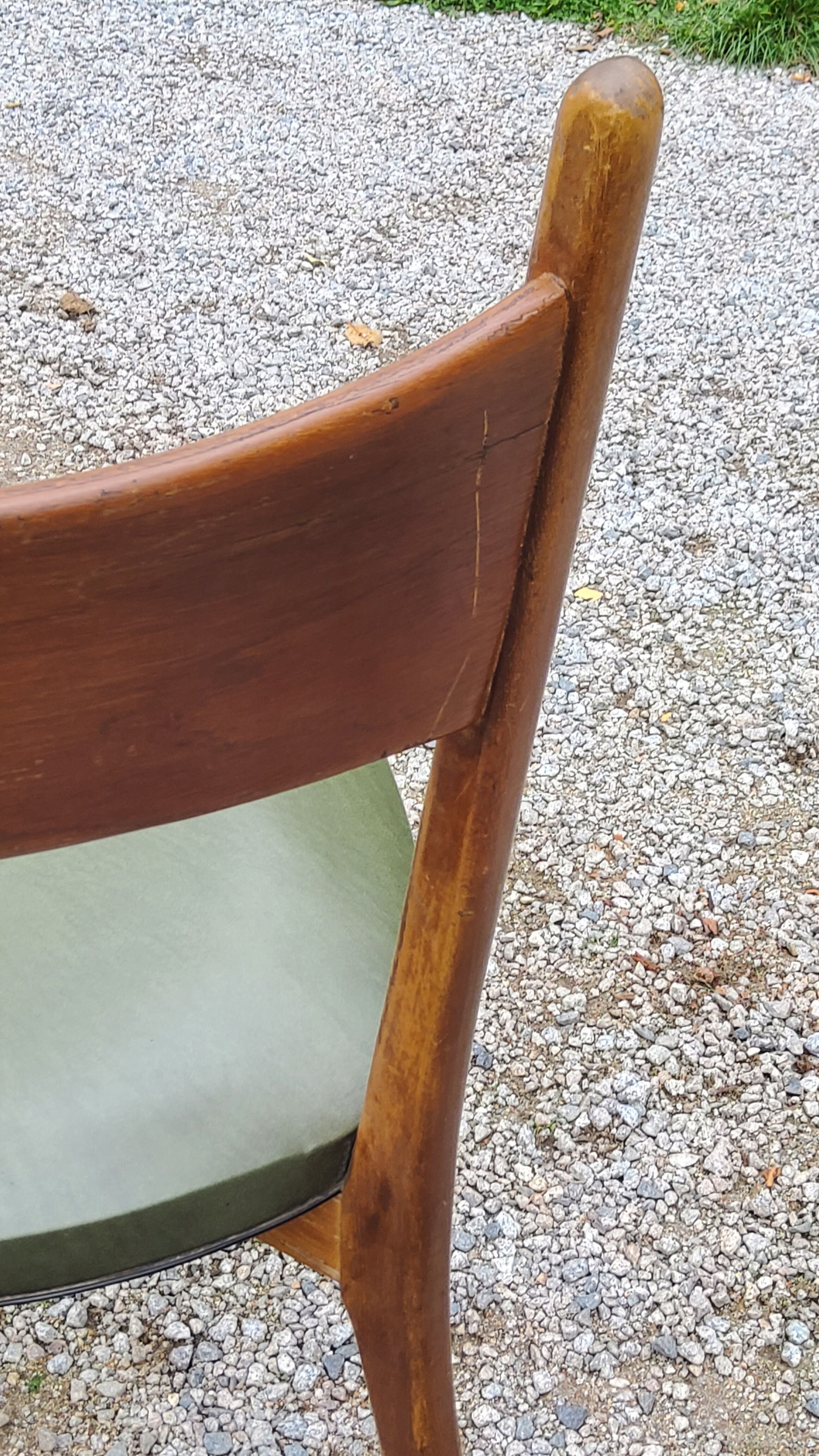Pair of 50's Scandinavian style mahogany chairs