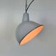 Industrial Grey Enamel Factory Pendant Lamp, 1960s