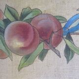 Quatre peintures florales anciennes Art nouveau Italie début du 20e siècle