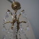 Bronze chandelier with crystal pendants – 5 lights