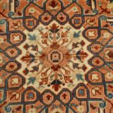 1960s Antique Red & Navy Blue Classic Persian Rug, 287x386Cm