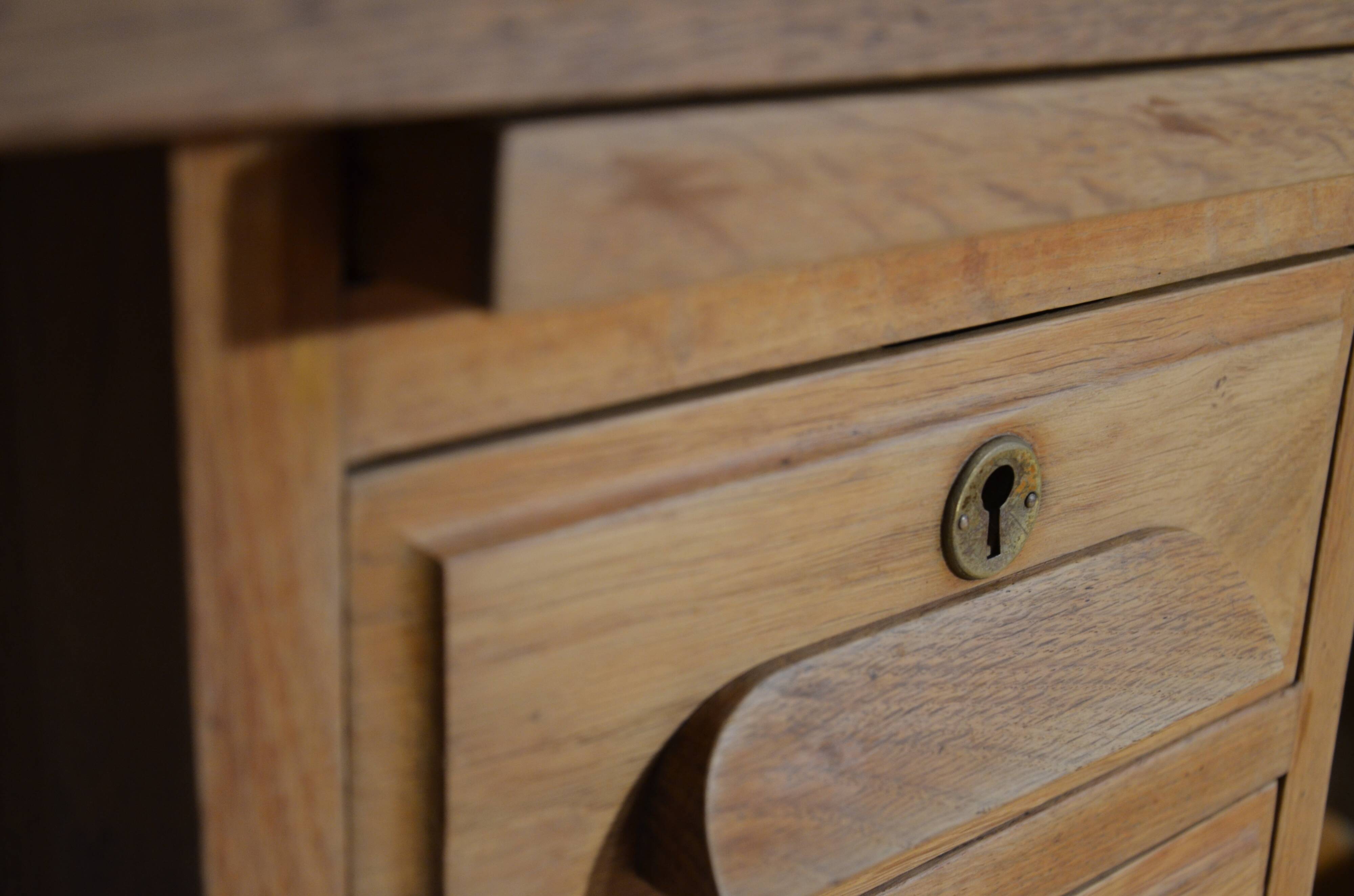 Small vintage oak administration desk