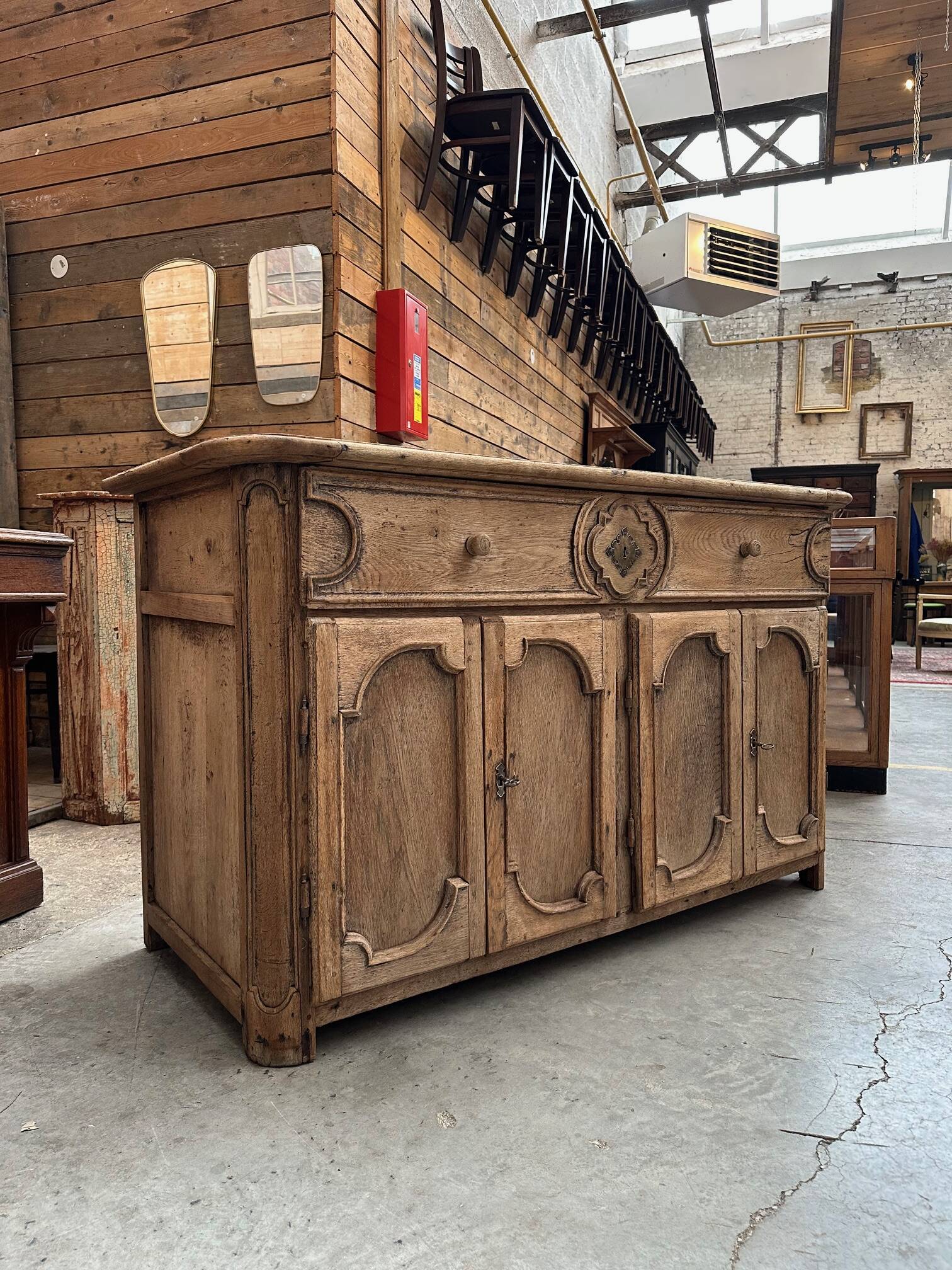Atypical 19th century oak sideboard