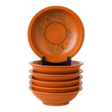 Assiettes creuses en terre cuite vernissée Maroc