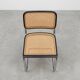 Set of 4 black Cesca B32 chairs by Marcel Breuer, Italy, 1980s.