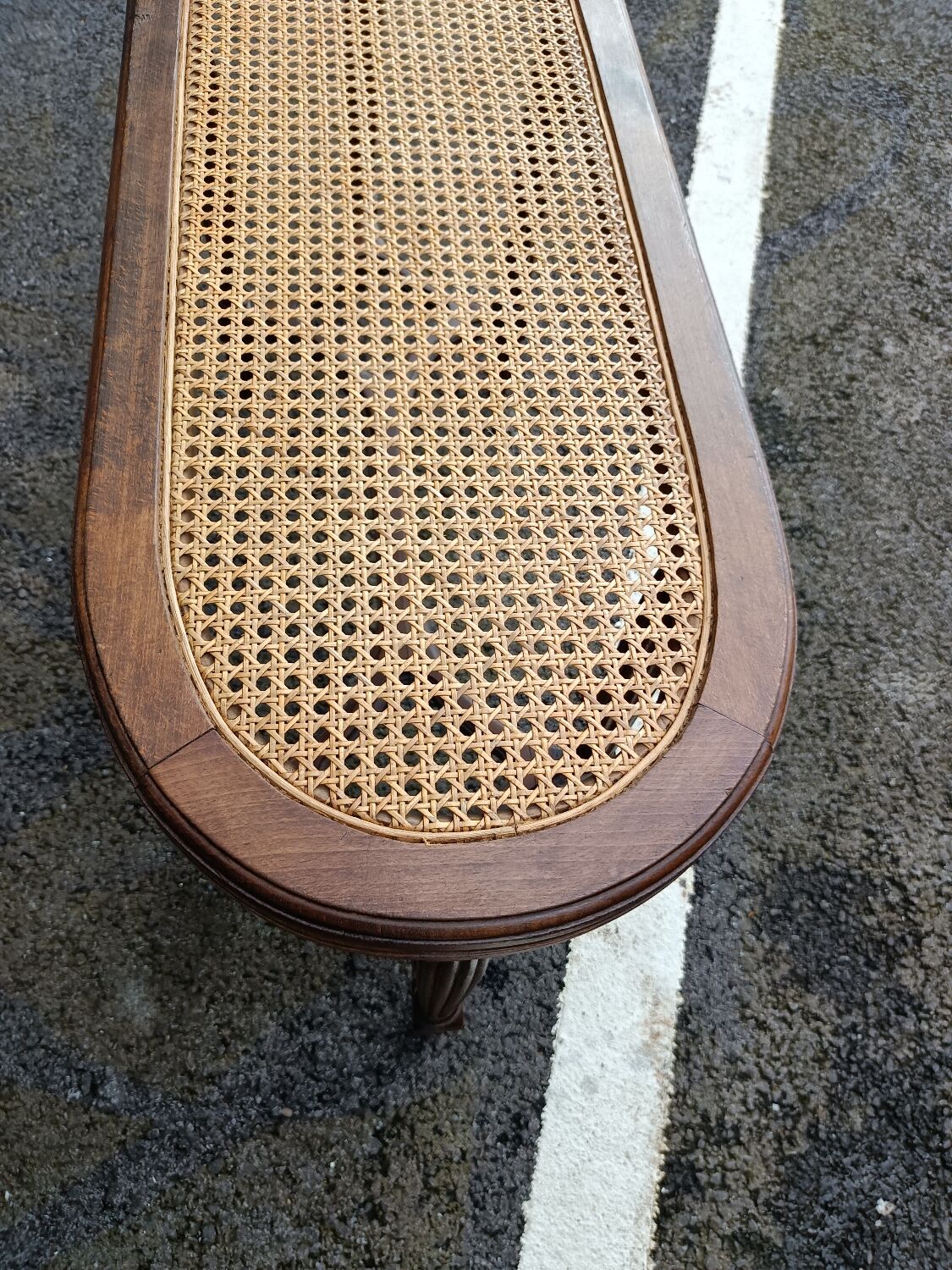 Banquette de piano bois style louis XVI