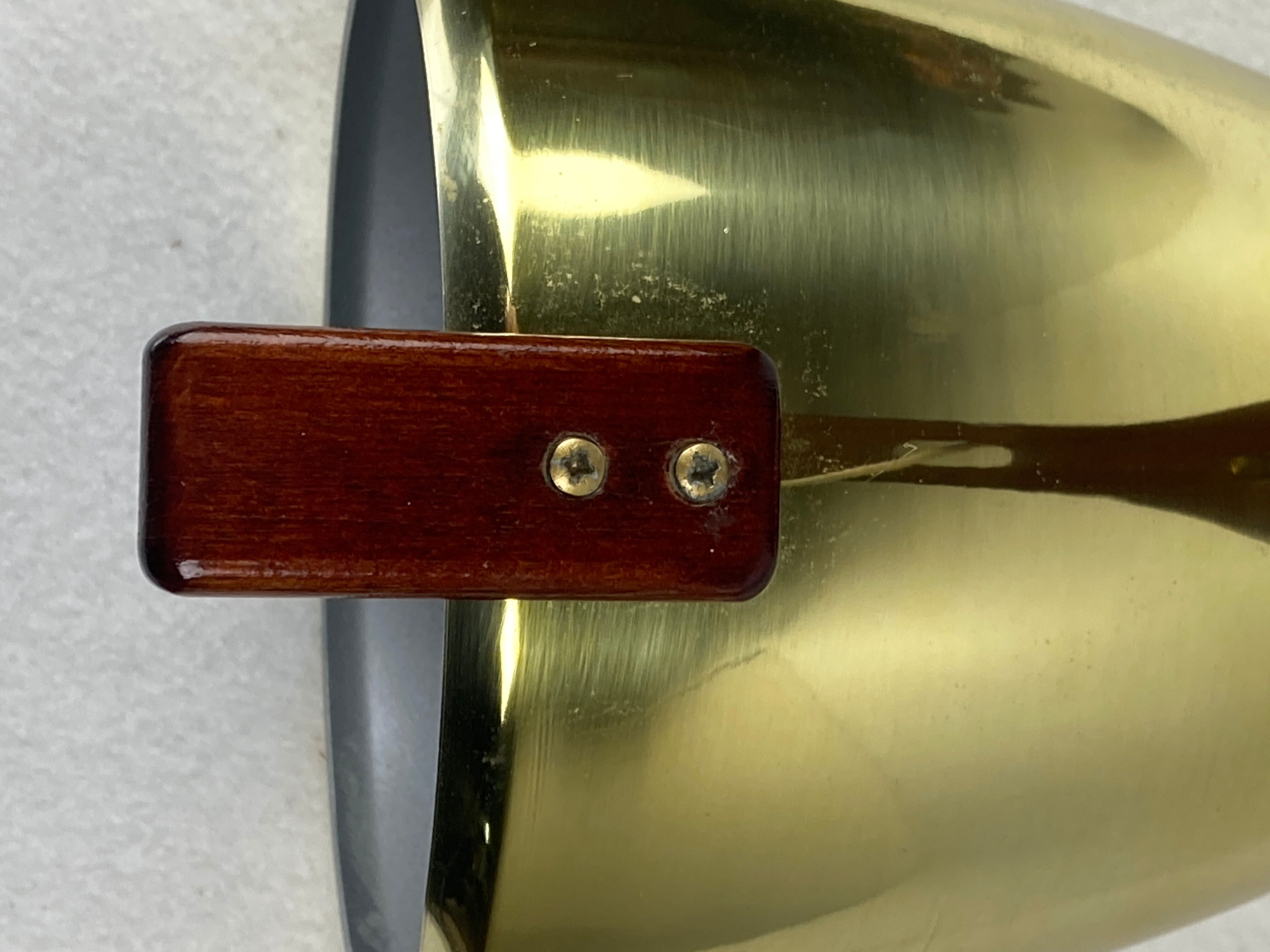 Teak brass wall sconce by hans agne jakobsson, sweden 1960s model v488