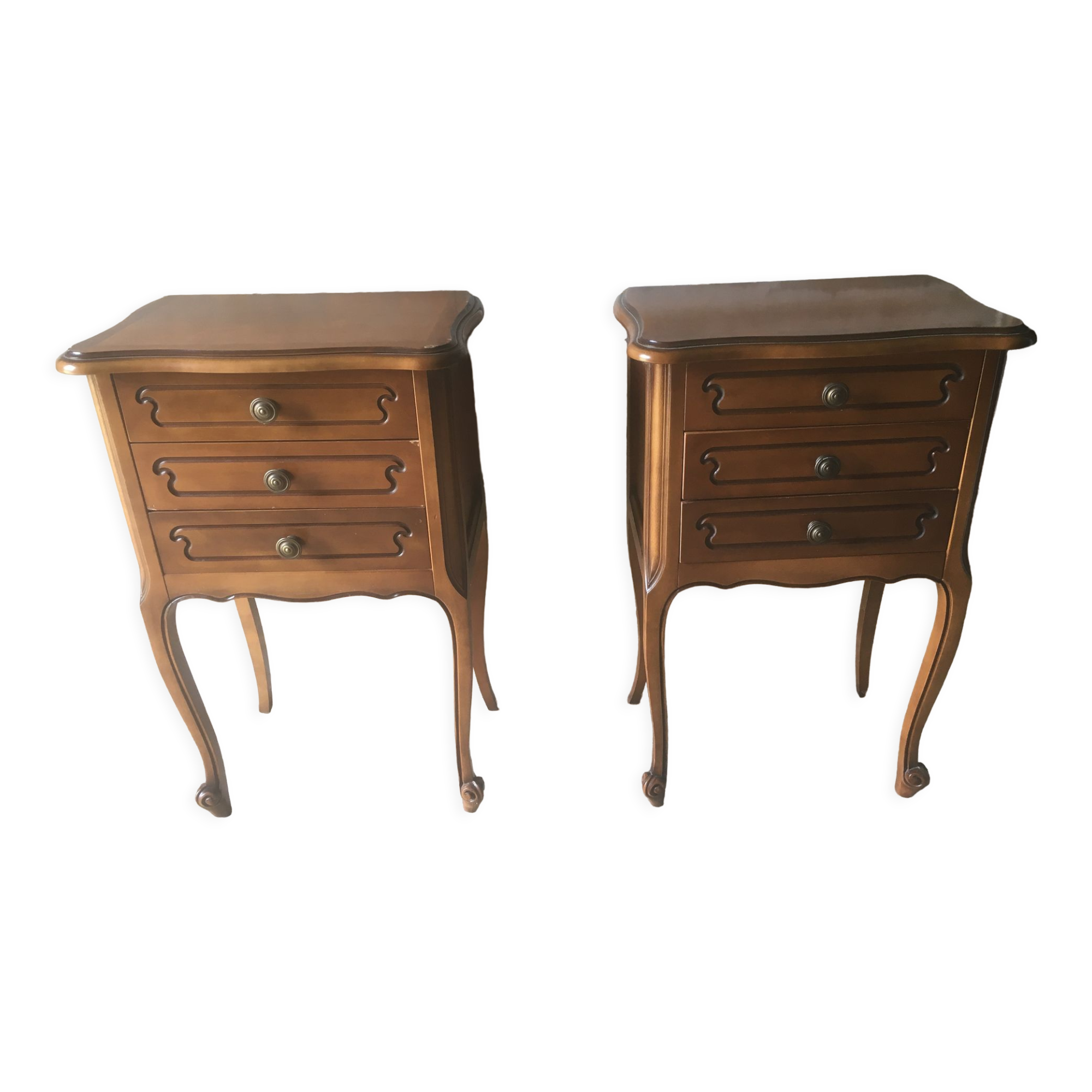 Pair of pine bedside tables