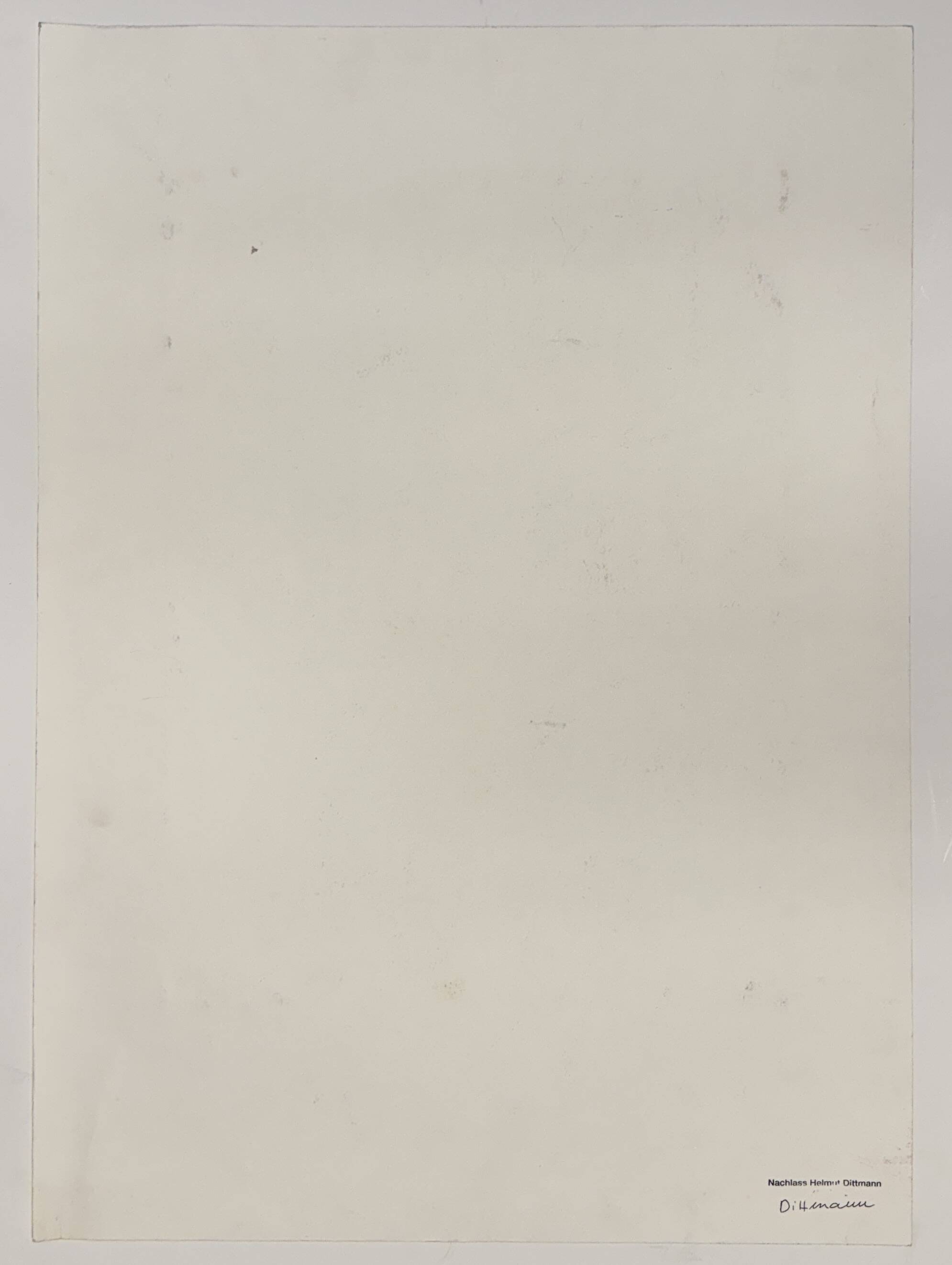 Helmut Dittmann, Abstract Composition in Blue and Grey, Paint on Paper 1989