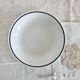 4 vintage mismatched deep plates blue white porcelain bistro butterflies