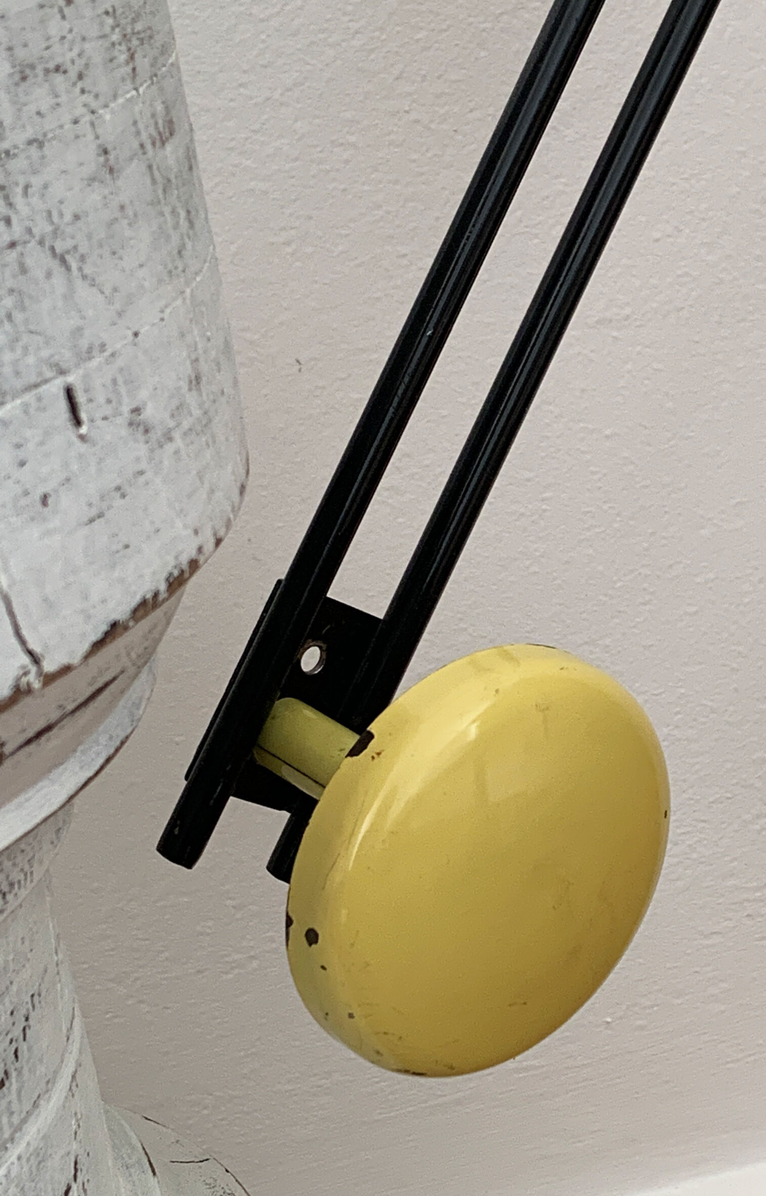 Mid-century metal wall-mounted coat rack