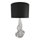 JB sculptural transparent and black crystal lamp