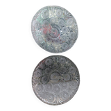 2 dishes or baskets in pressed moulded cut glass