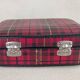 Small vintage tartan pattern suitcase