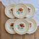 6 vintage flat plates from Sarreguemines - Rose pattern