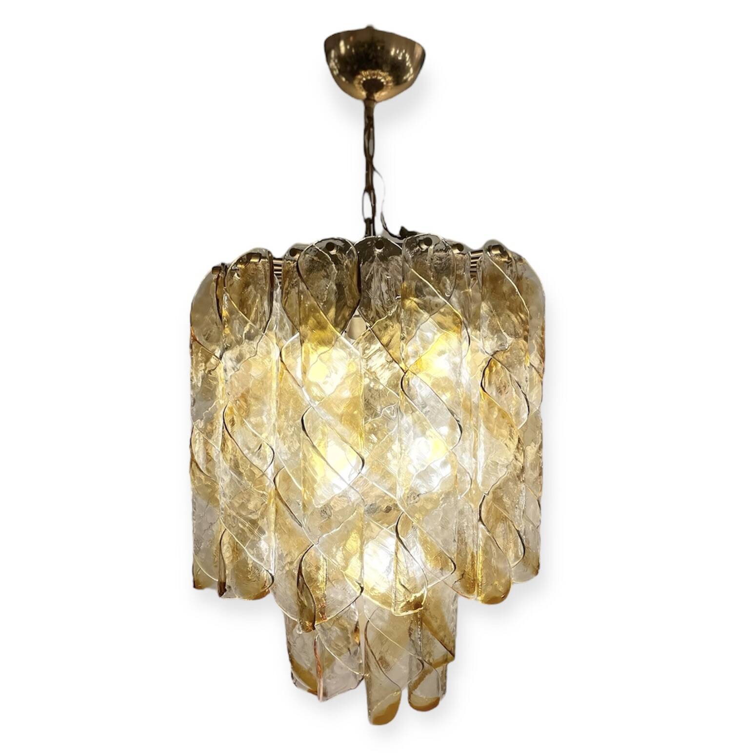 Torciglioni, Hanging Light by Mazzega, 1970s
