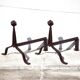 Chenets de cheminée en fonte, moderniste, brutaliste, accessoires cheminée,andirons