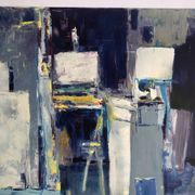 Artist's studio. Original lithograph signed in pencil.