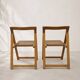 Paire de chaises pliantes cannage vintage