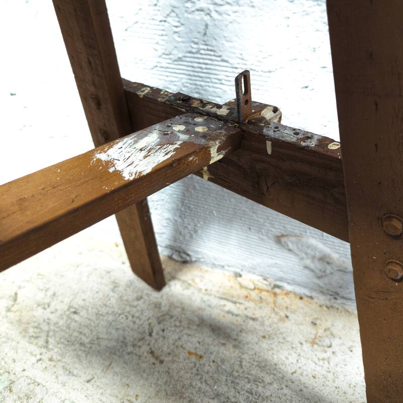 Old wooden stepladder