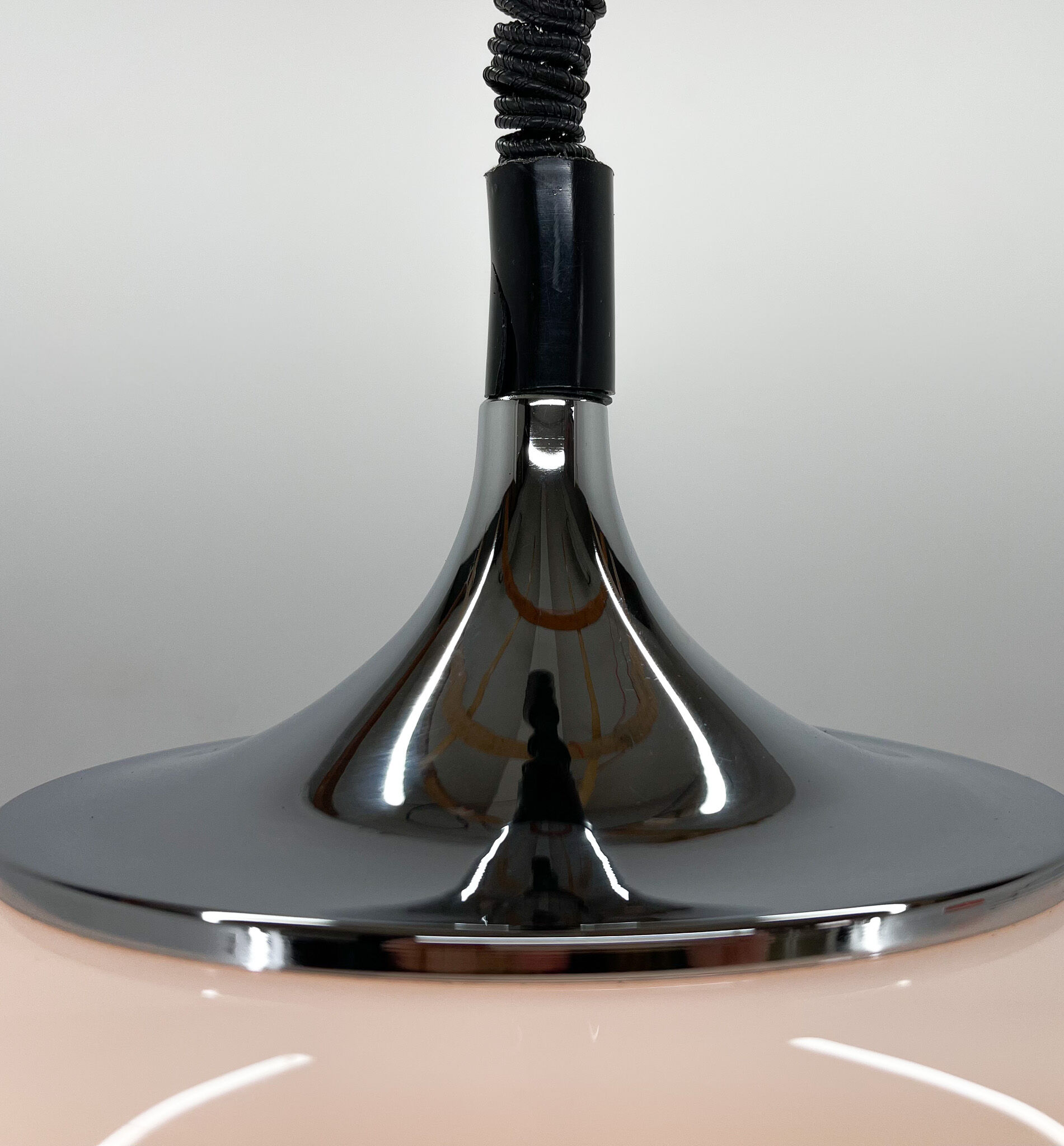 Mid Century White Pendant by Harvey Guzzini for Meblo, Italy