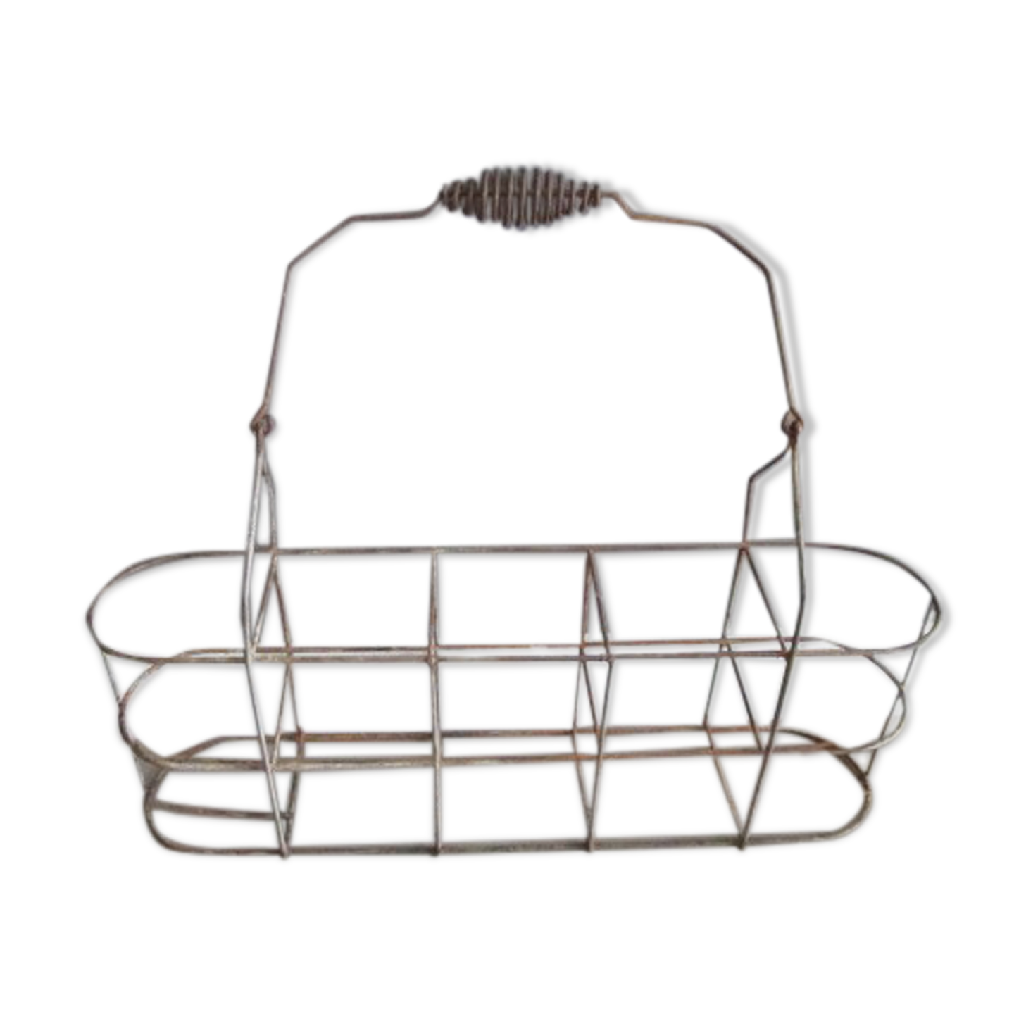 Old metal bottle holder