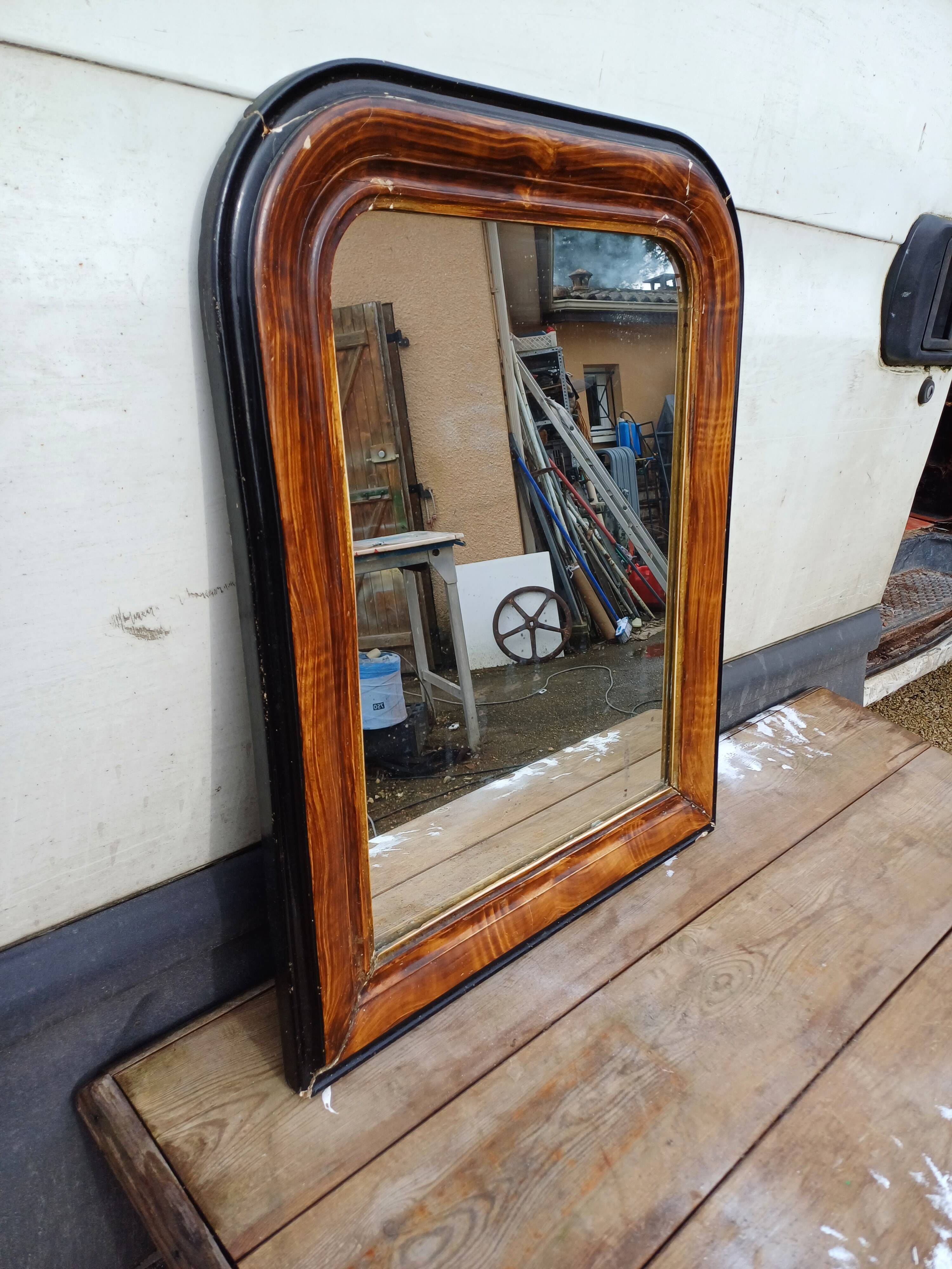Wood Mirror and Stuk Brown and Black