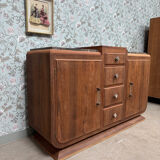 Buffet Art Déco en palissandre et marbre, rénové